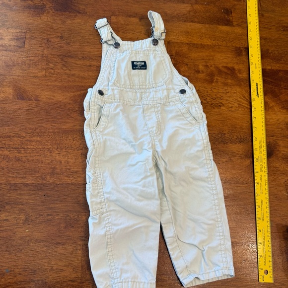 OshKosh B'gosh Other - OshKosh B'gosh Cream Kids Overalls - Durable Button-Strap Bottoms size 18 months